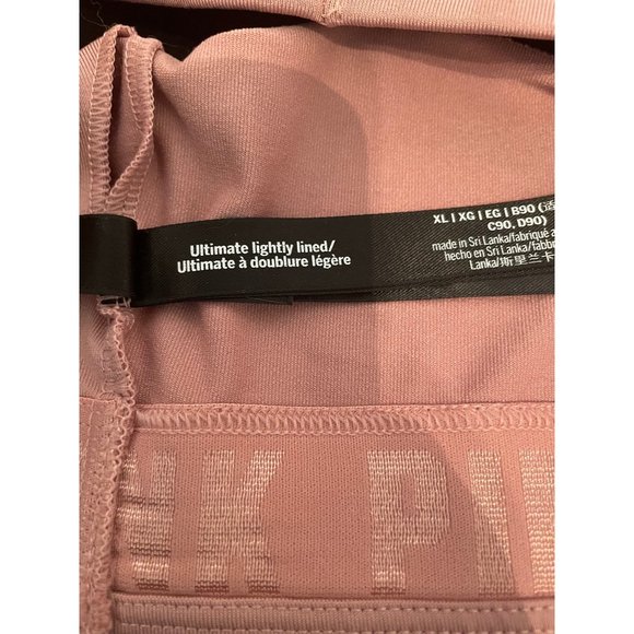 Pink Active VS Victorias Secret Ultimate Sports Bra Dusty Pink Rose Sz XL EUC - Picture 5 of 7